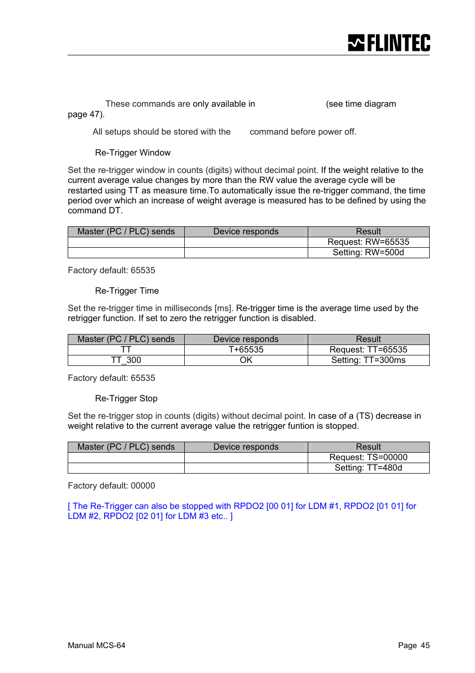 Flintec MCS-64 CANbus User Manual | Page 45 / 62