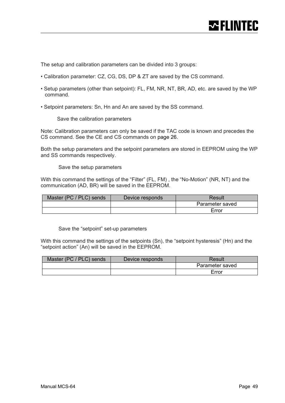 Flintec MCS-64 CANbus User Manual | Page 48 / 62