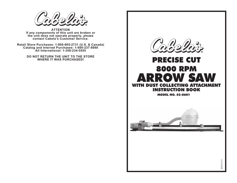 Cabela's PRECISE CUT 52-0601 User Manual | 6 pages