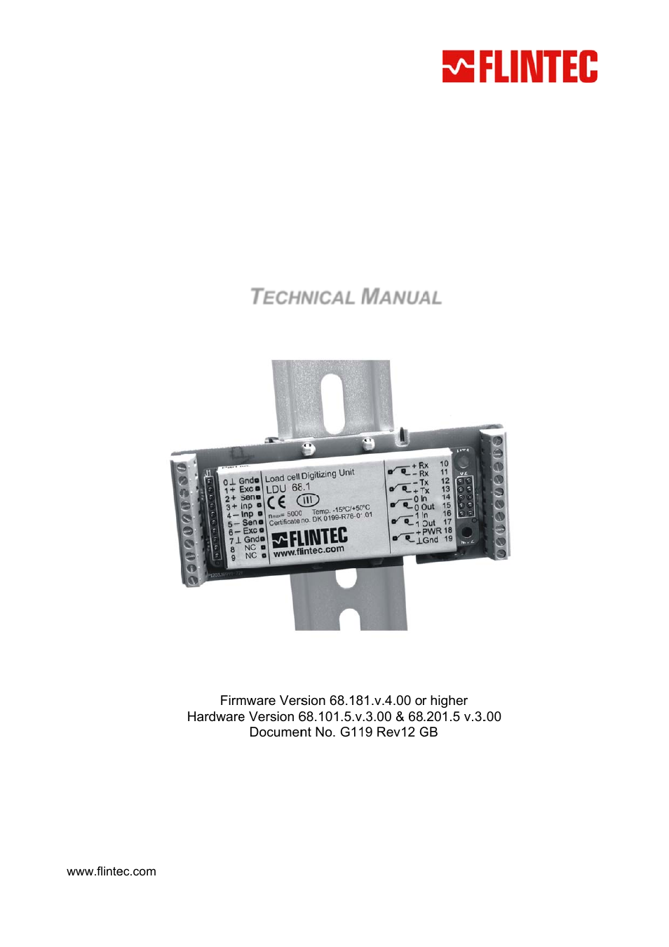 Flintec LDU 68.2 User Manual | 28 pages