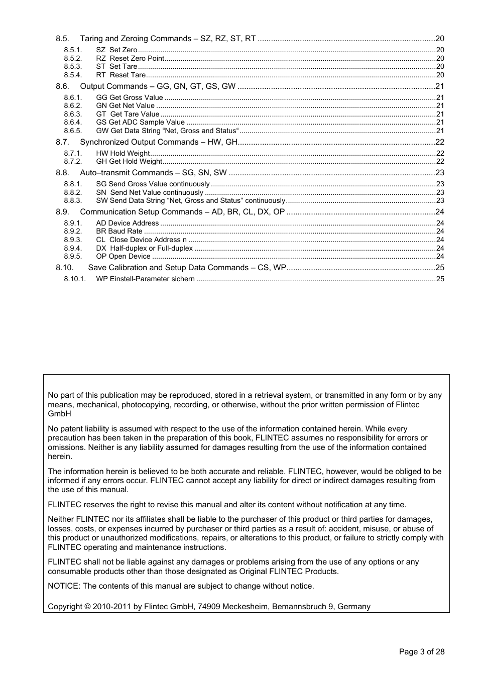 Flintec LDU 69.1 User Manual | Page 3 / 28