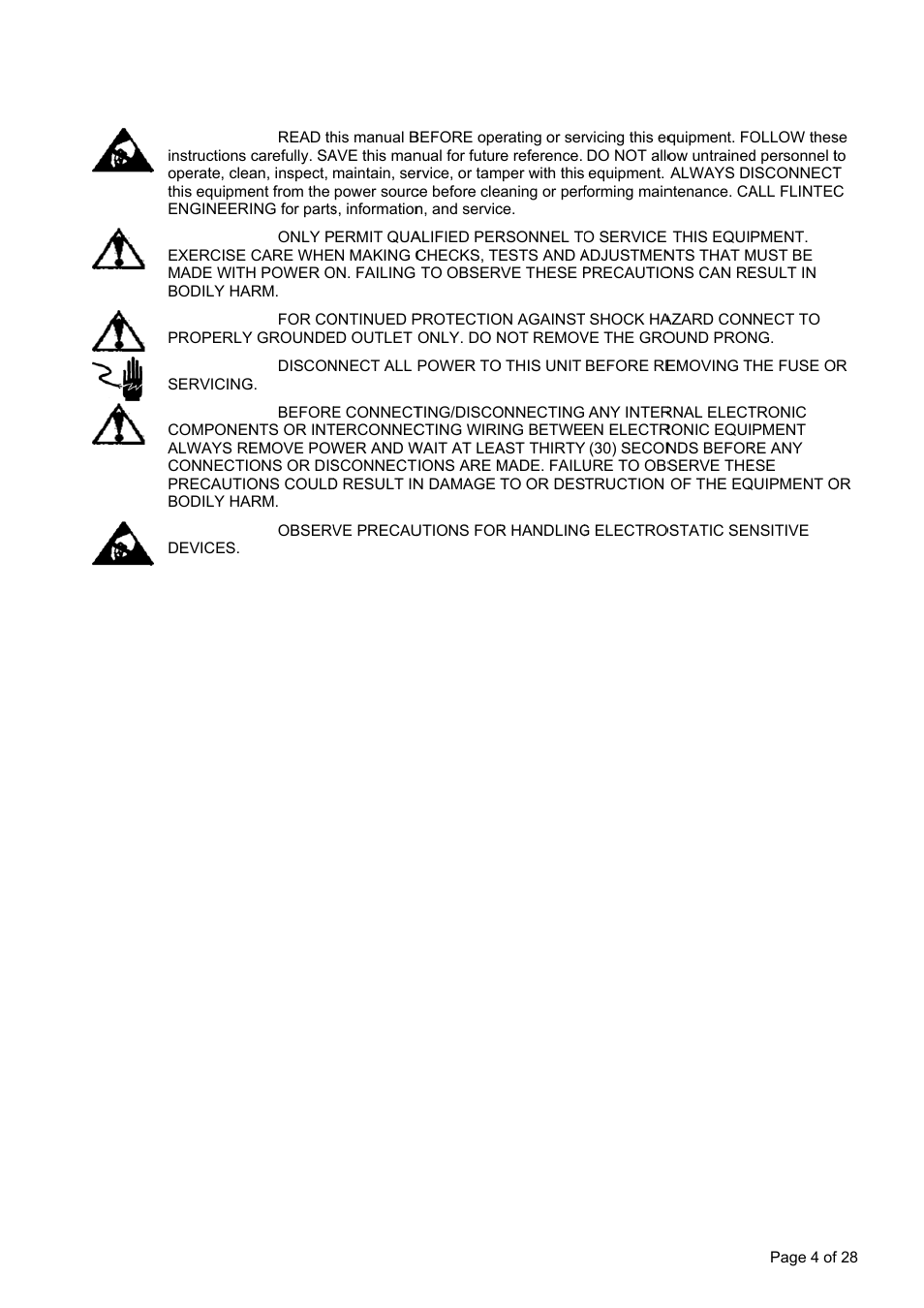 Safety in, Nstructi | Flintec LDU 69.1 User Manual | Page 4 / 28