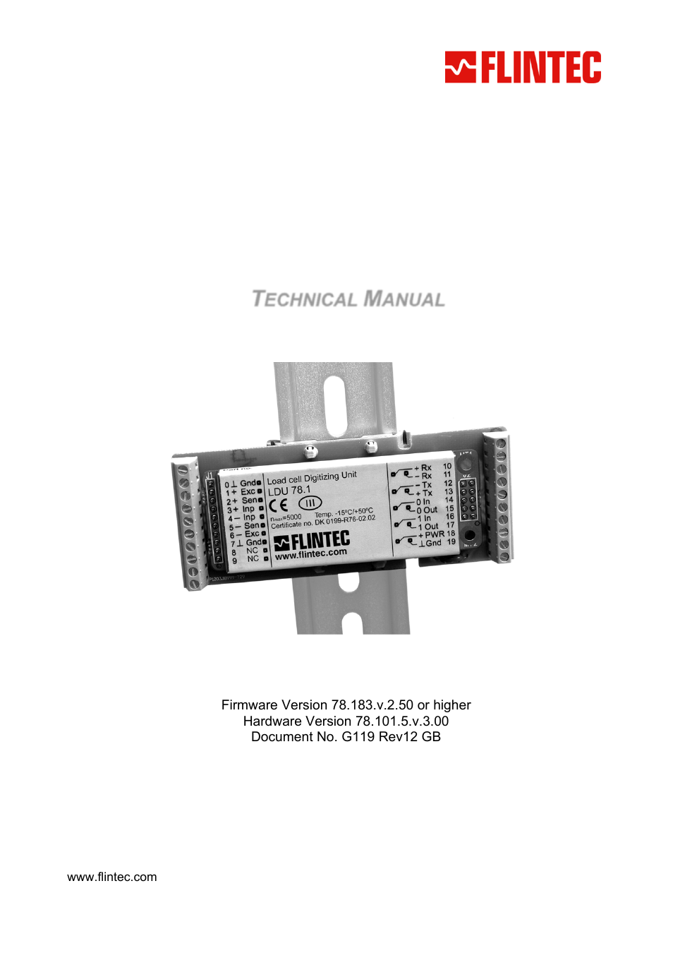 Flintec LDU 78.1 User Manual | 36 pages