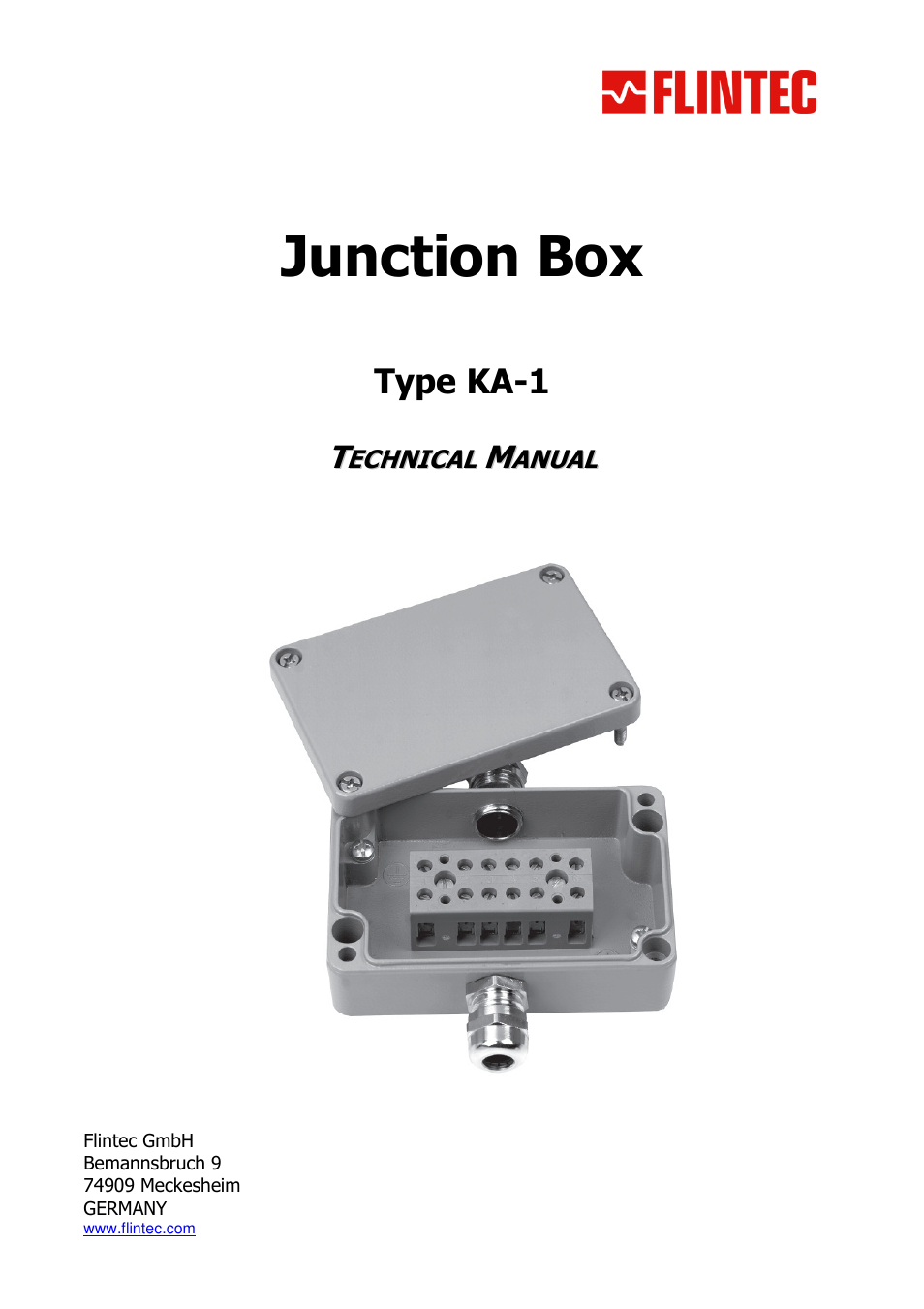 Flintec KA-1 User Manual | 4 pages