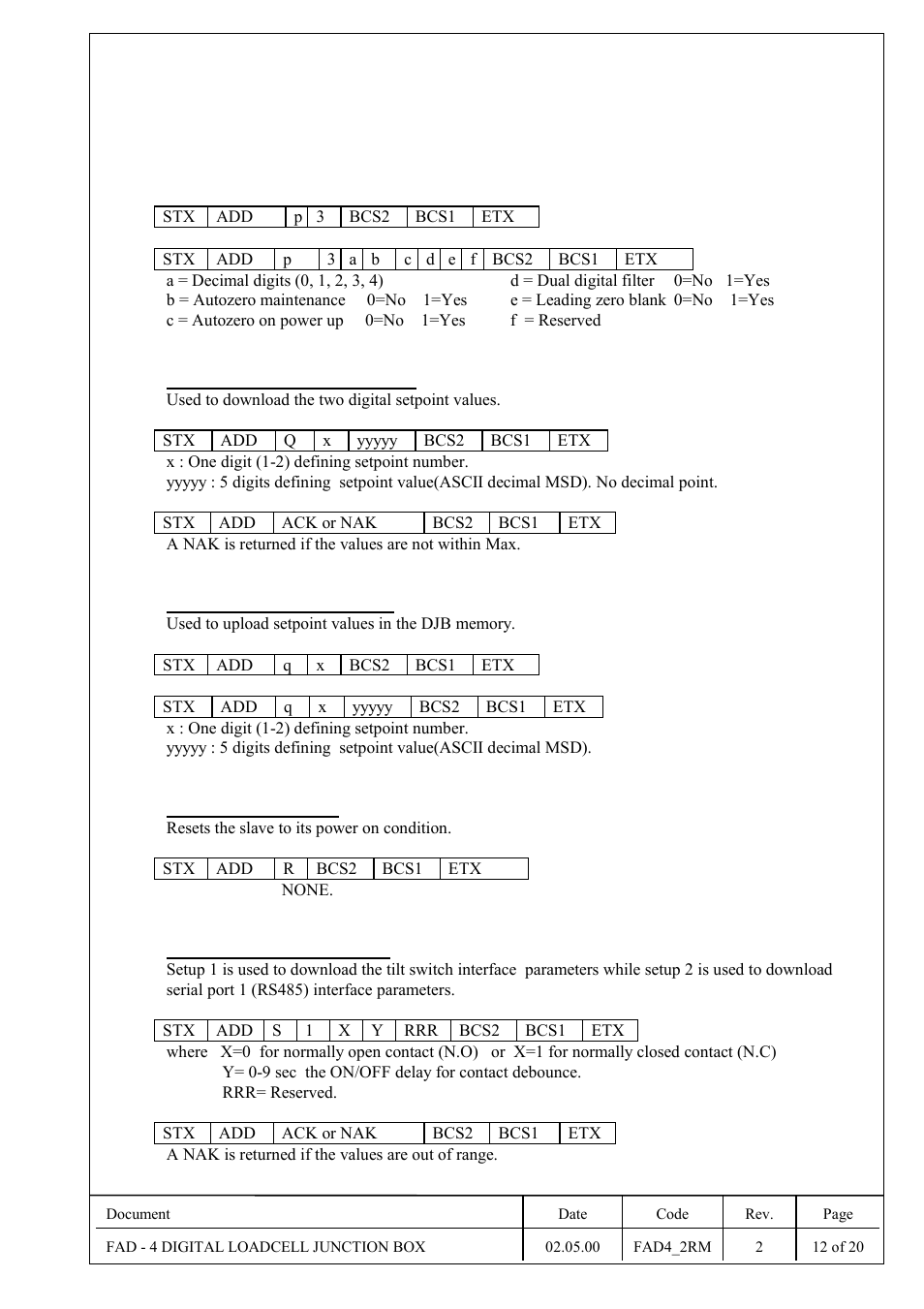 Flintec | Flintec FAD-4 User Manual | Page 12 / 26