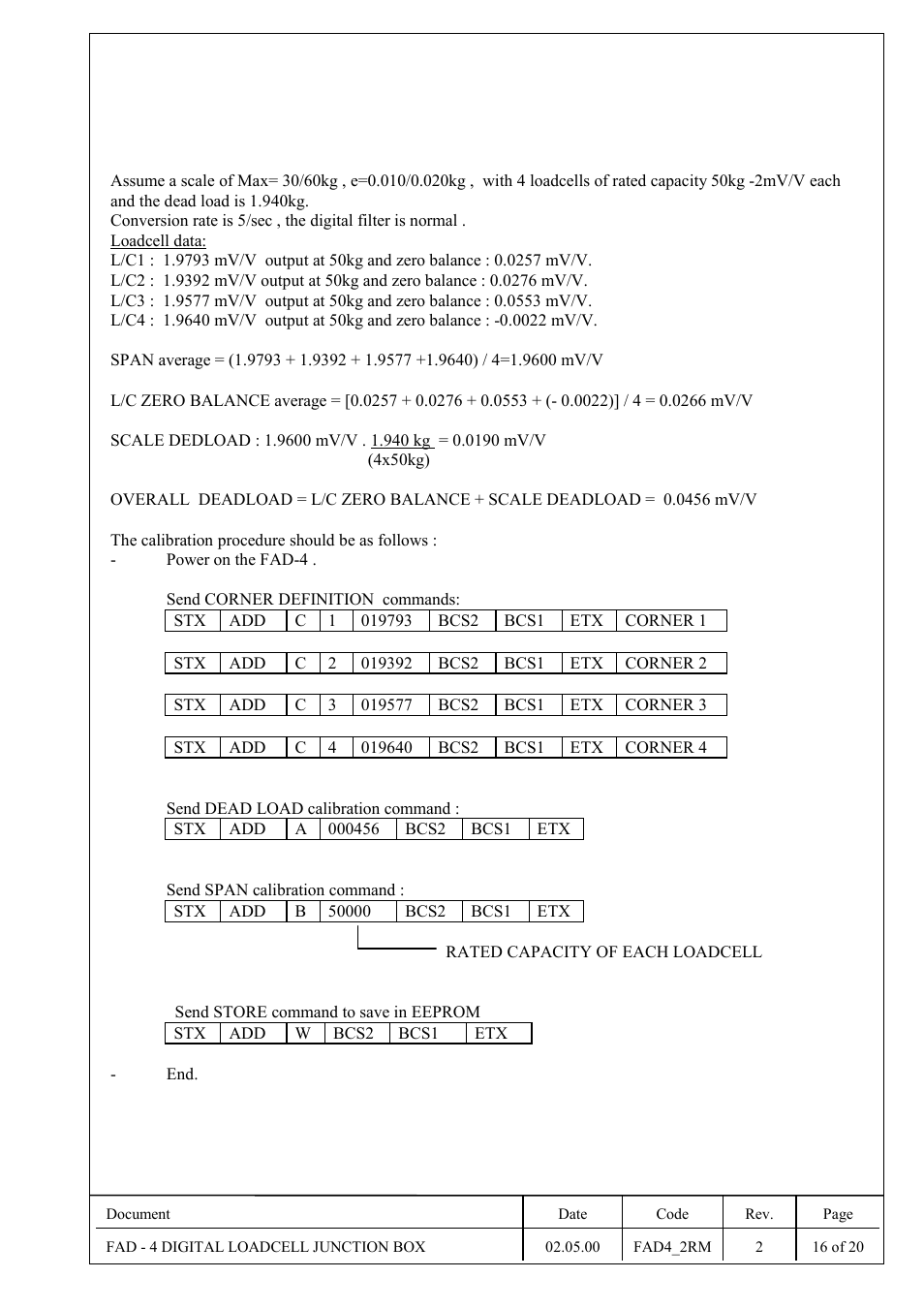 Flintec | Flintec FAD-4 User Manual | Page 16 / 26