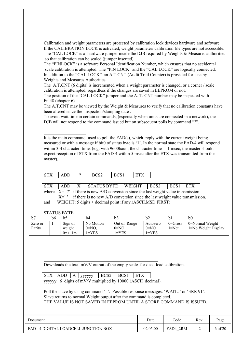 Flintec | Flintec FAD-4 User Manual | Page 6 / 26