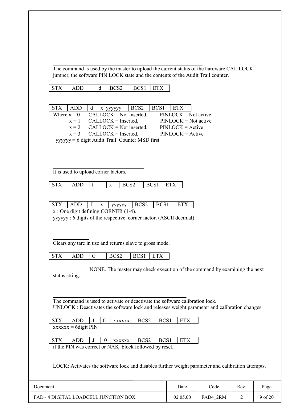 Flintec | Flintec FAD-4 User Manual | Page 9 / 26