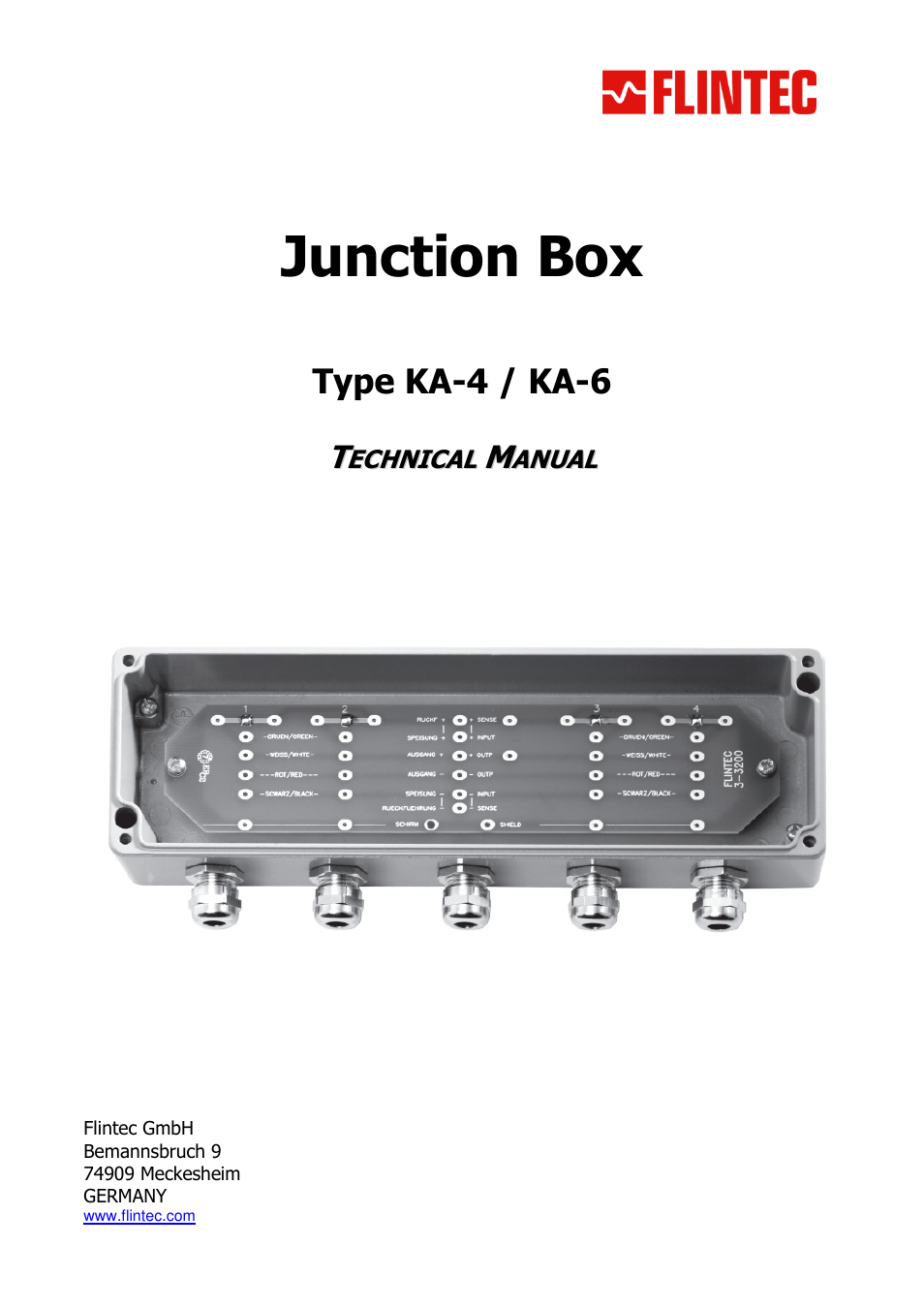 Flintec KA-6 User Manual | 4 pages
