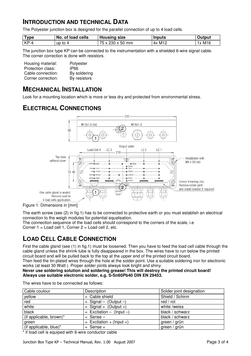 Flintec KP-4 User Manual | Page 3 / 4