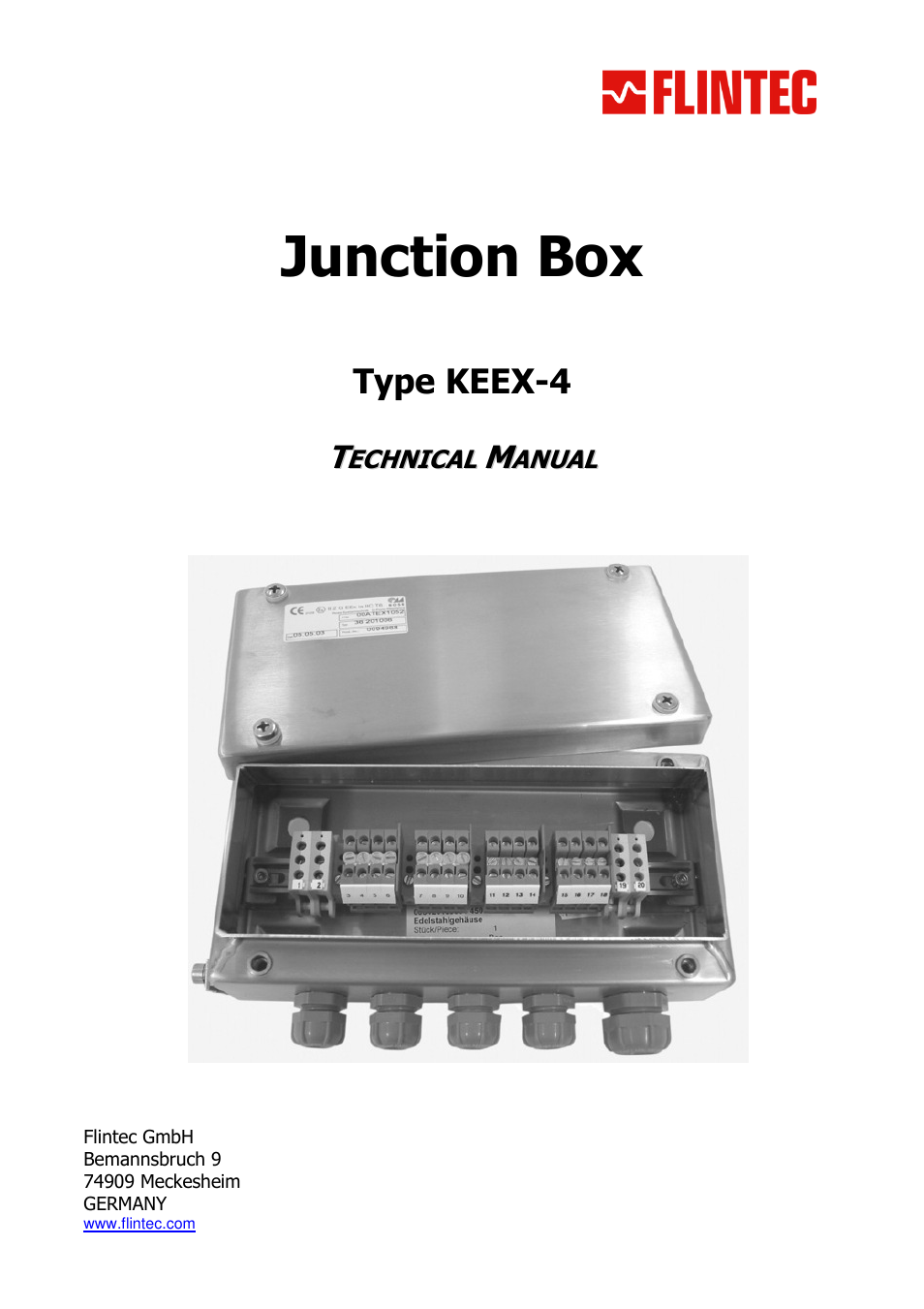 Flintec KEEX-4 User Manual | 4 pages