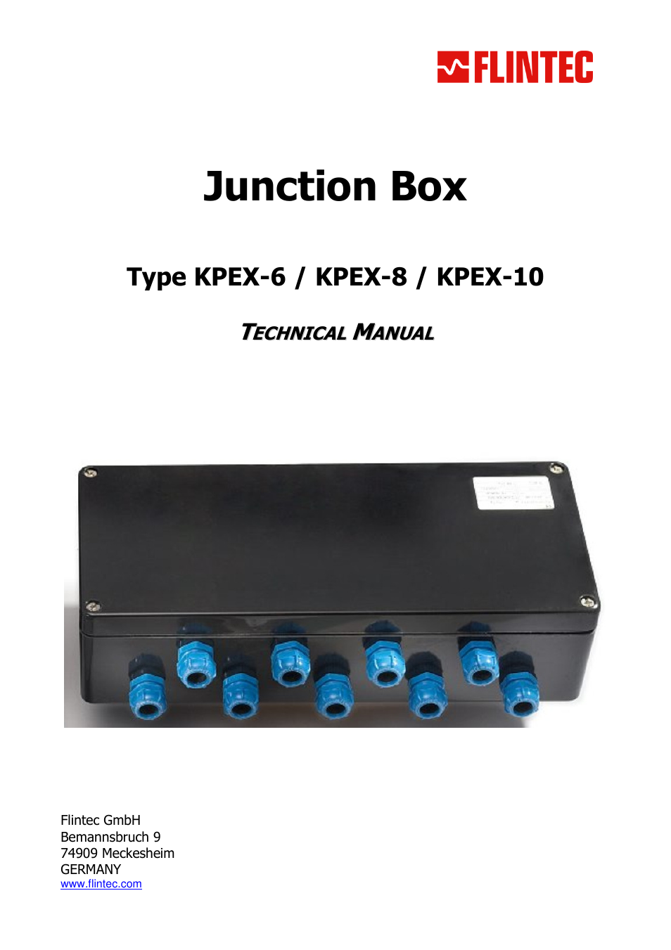 Flintec KPEX-10 User Manual | 4 pages