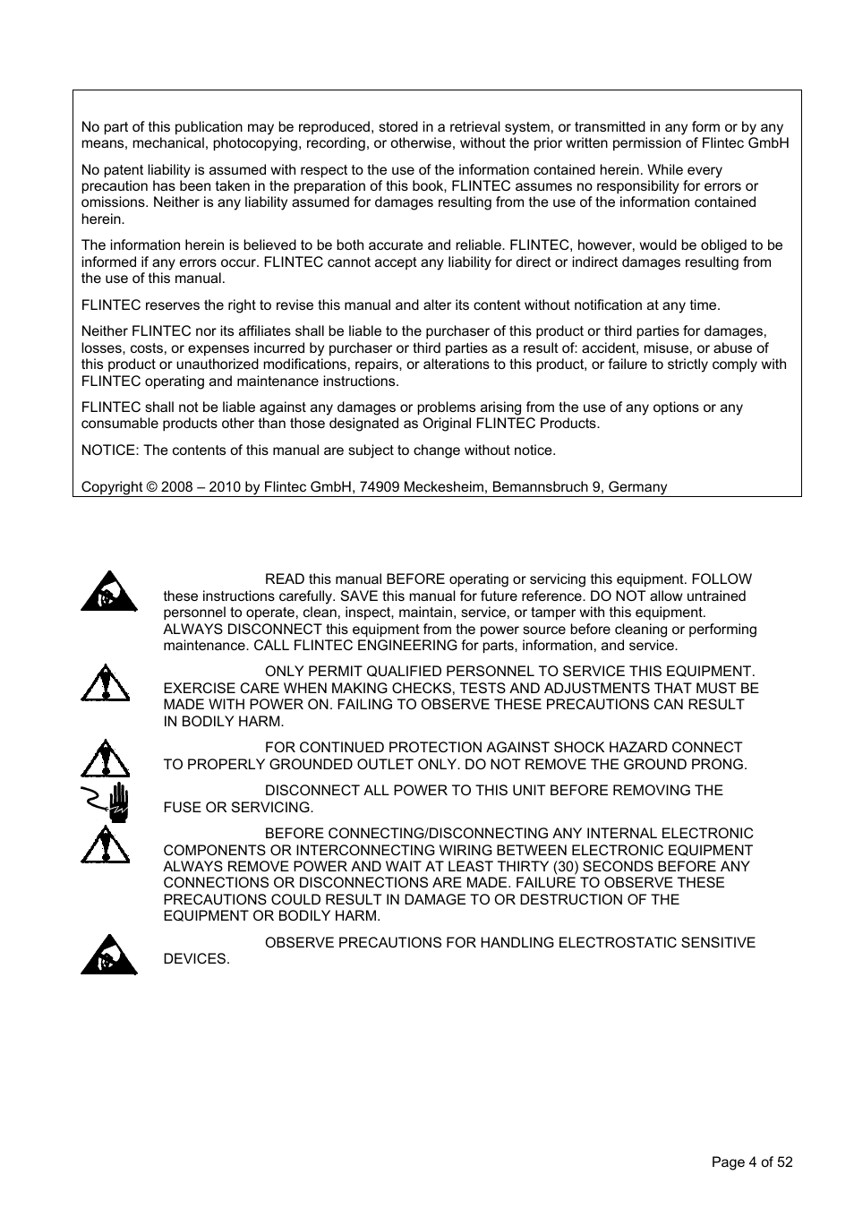 Safety instructions | Flintec FT-11D User Manual | Page 4 / 52