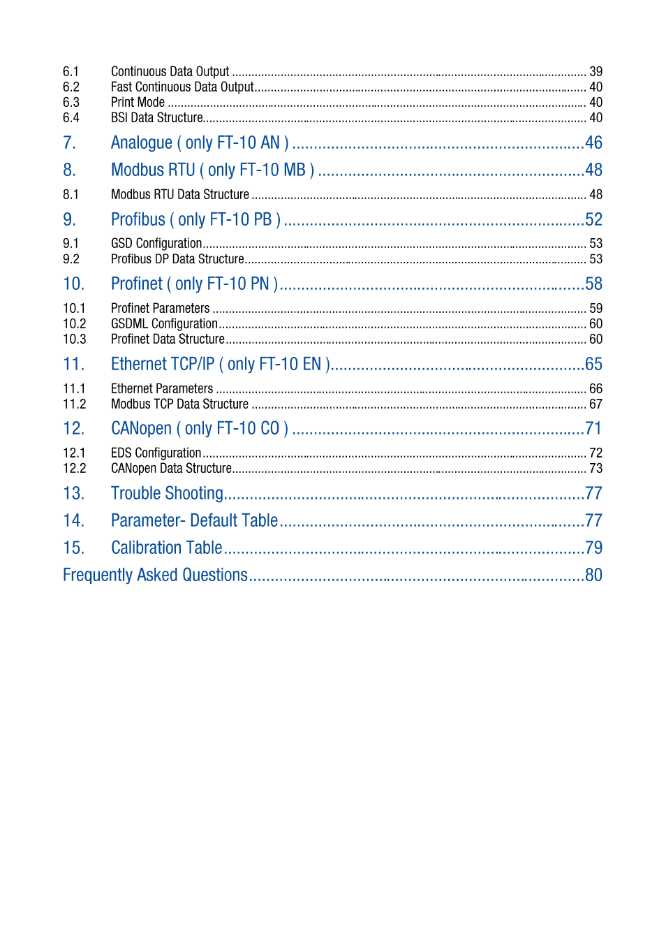 Flintec FT-10xx User Manual | Page 3 / 82