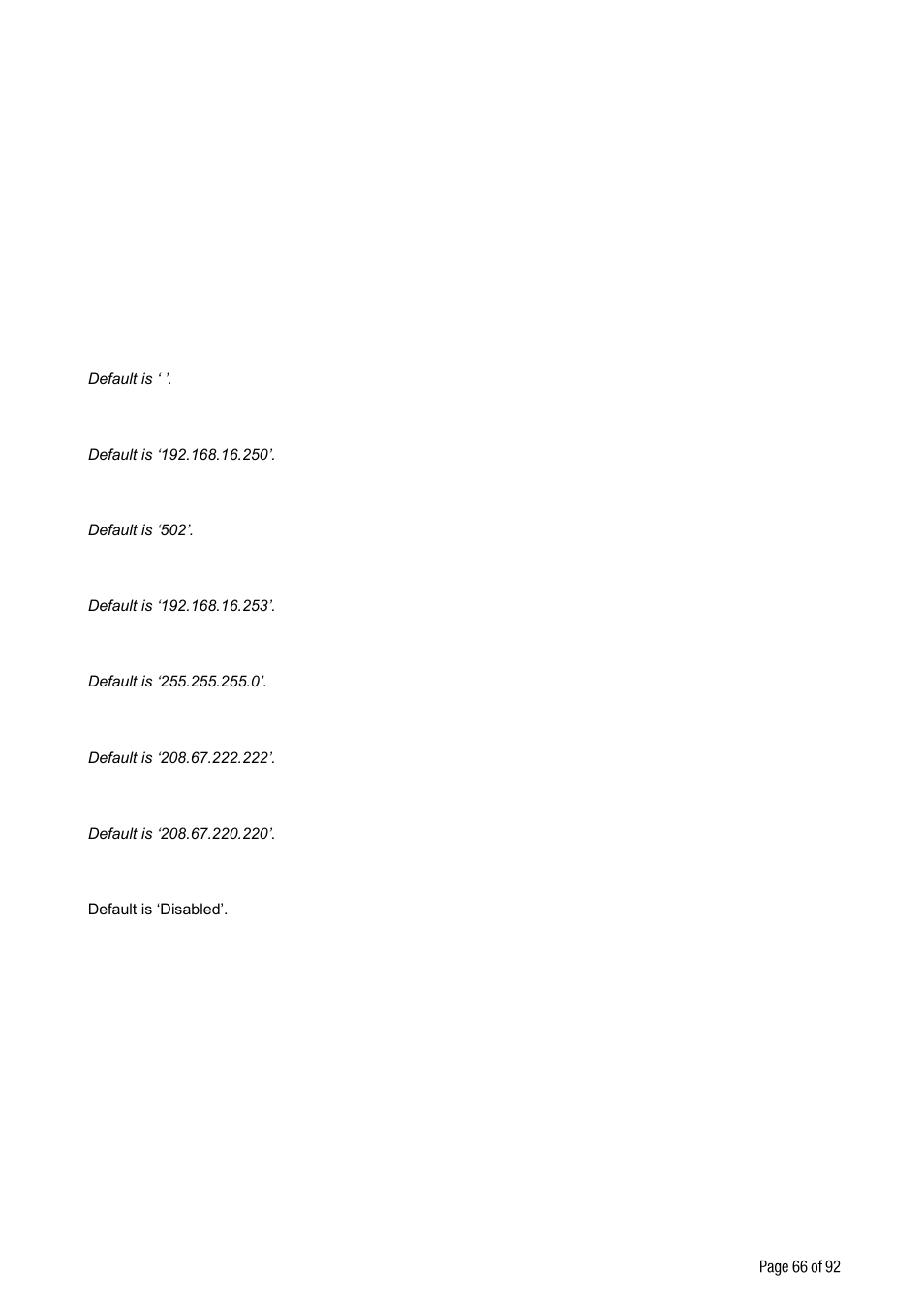 1 ethernet parameters | Flintec FT-10xx User Manual | Page 67 / 82