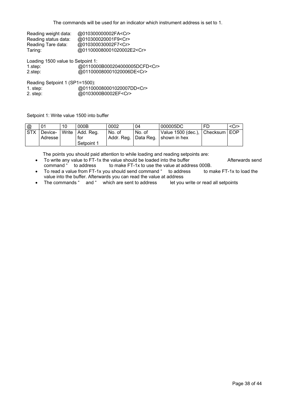 Flintec FT-12 Manual User Manual | Page 38 / 44