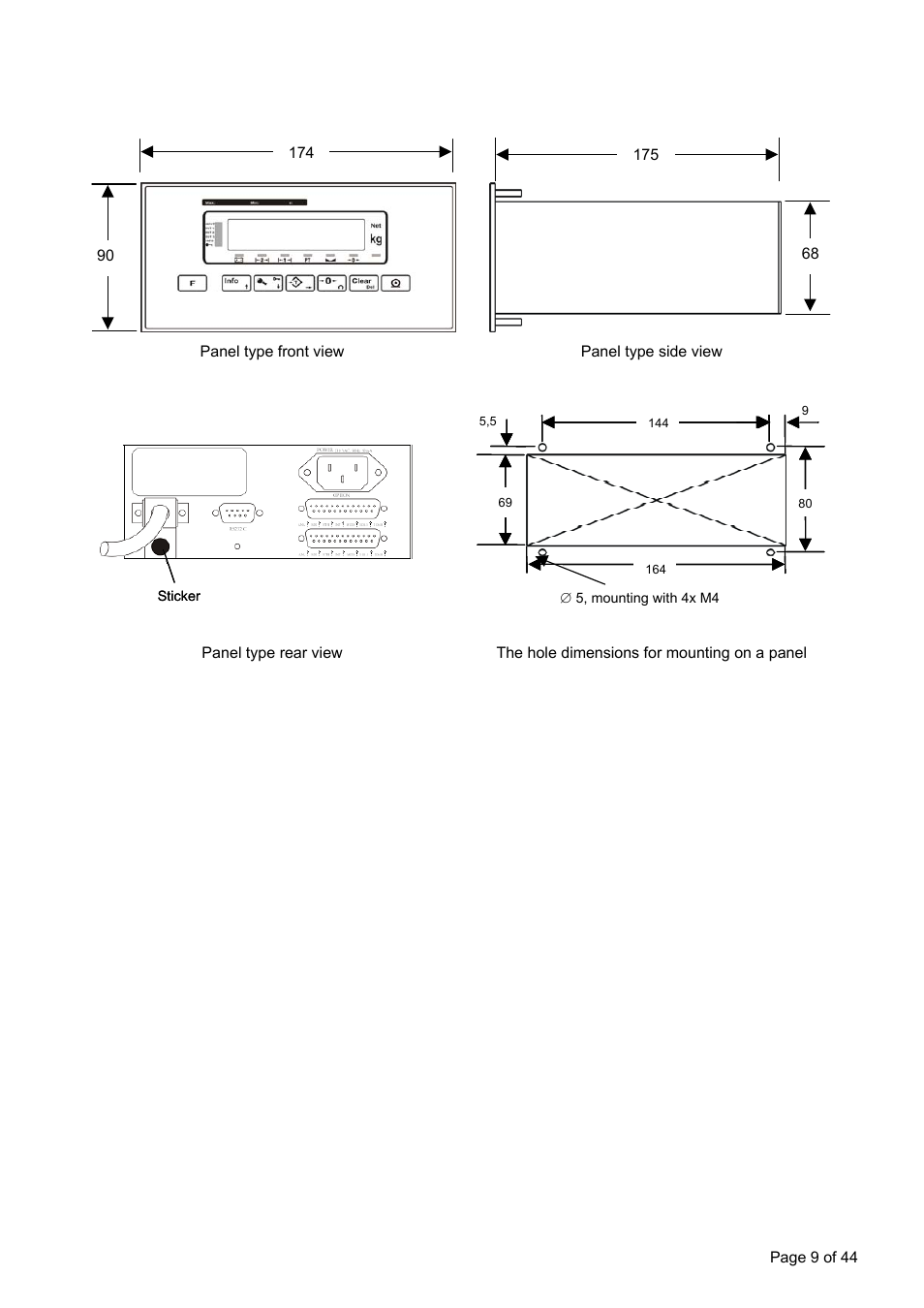 3 panel type housing | Flintec FT-12 Manual User Manual | Page 9 / 44