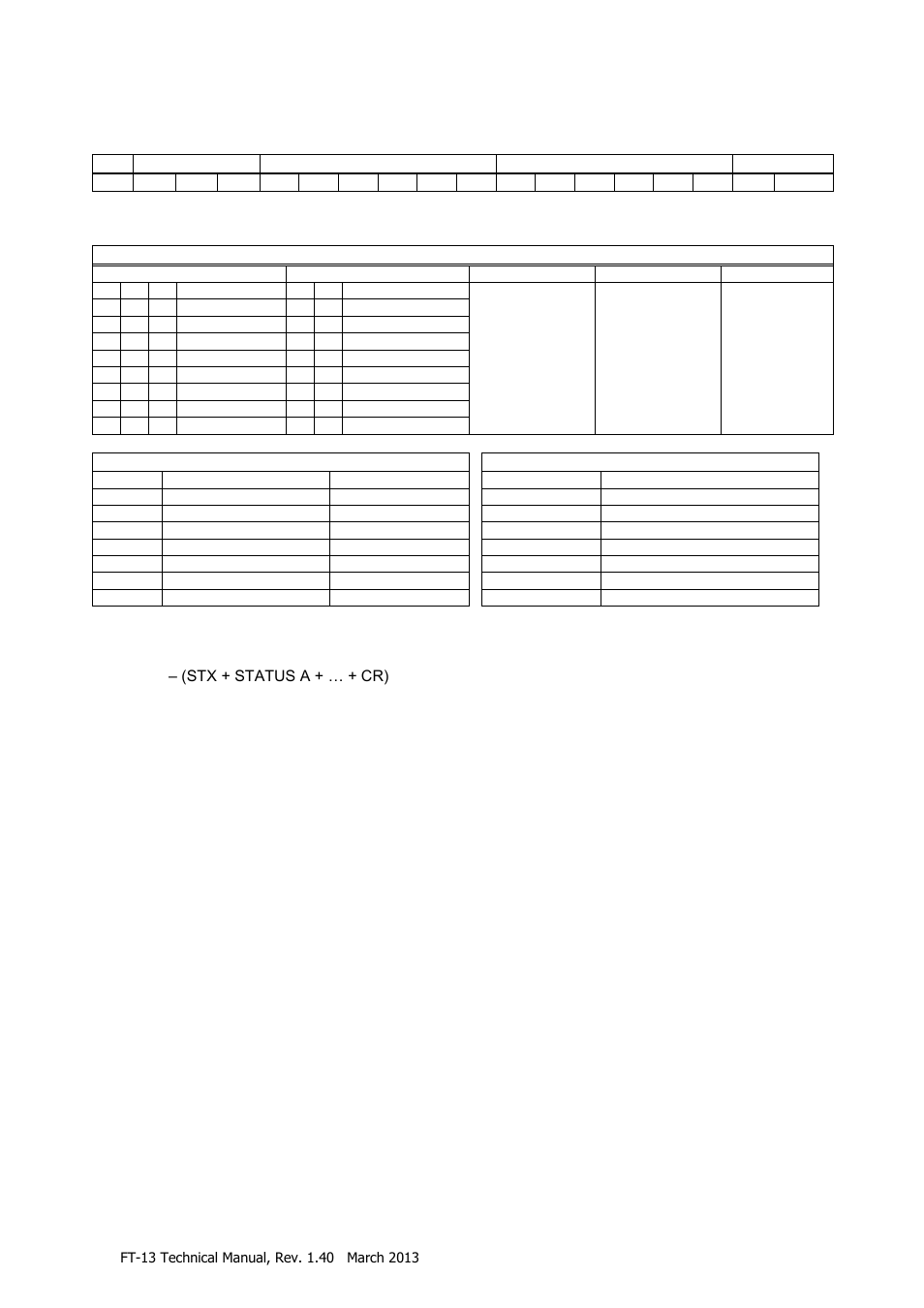 Appendix 2: continues output mode data structure, Ppendix, Ontinues | Utput, Tructure | Flintec FT-13 User Manual | Page 45 / 56