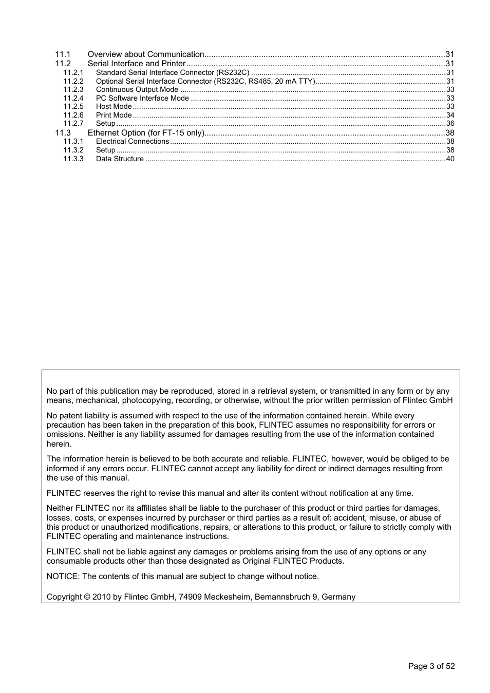 Flintec FT-15D User Manual | Page 3 / 52