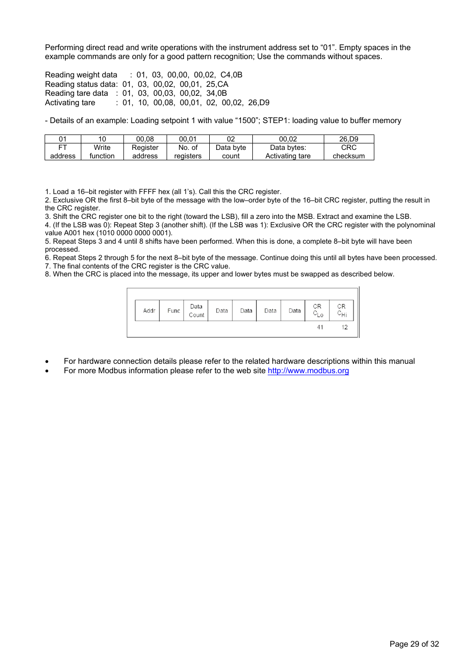 Flintec FT-16D V.1.21 User Manual | Page 29 / 32