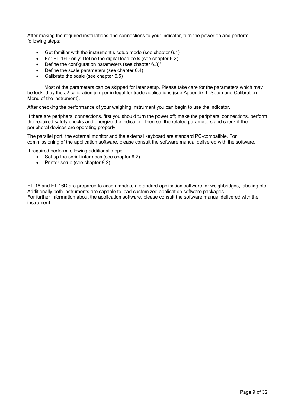 3 commissioning, 4 application software, Commissioning | Application software | Flintec FT-16D V.1.21 User Manual | Page 9 / 32