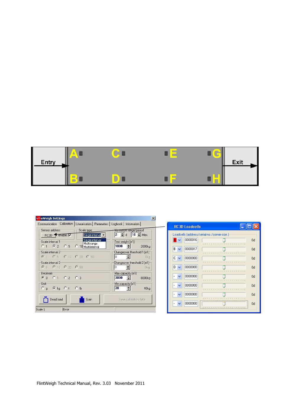 Scale with type rc3d digital load cells, Define the scale parameters | Flintec II PC-BASED User Manual | Page 19 / 32