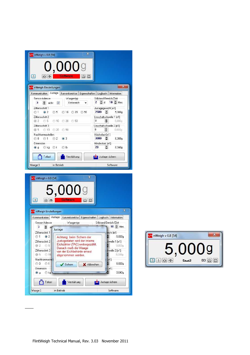 Calibrate the scale | Flintec II PC-BASED User Manual | Page 21 / 32