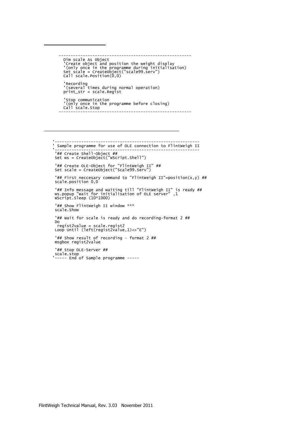 Application example | Flintec II PC-BASED User Manual | Page 32 / 32