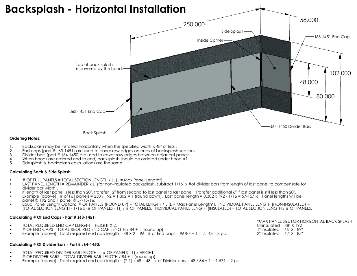 Backsplash - horizontal installation | FloAire Backsplash User Manual | Page 3 / 4
