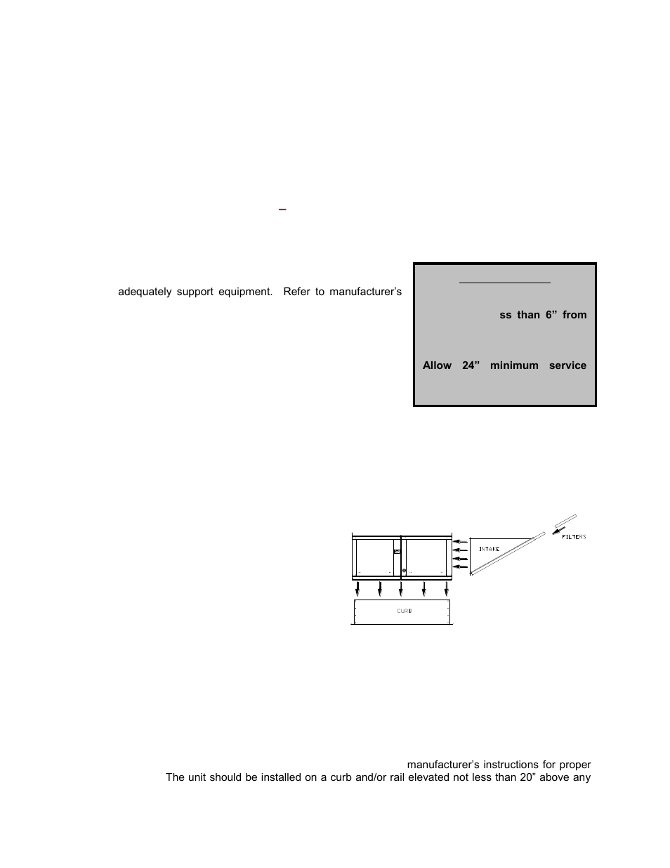 Installation, Mechanical, Site preparation | Assembly, Curb and ductwork | FloAire DIRECT FIRED MODULE User Manual | Page 5 / 28