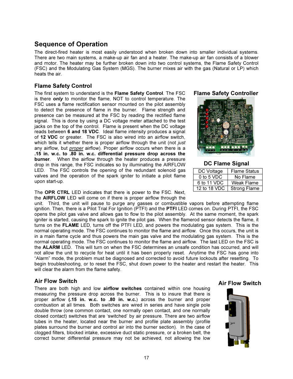 Sequence of operation | FloAire F-D Installation User Manual | Page 17 / 32