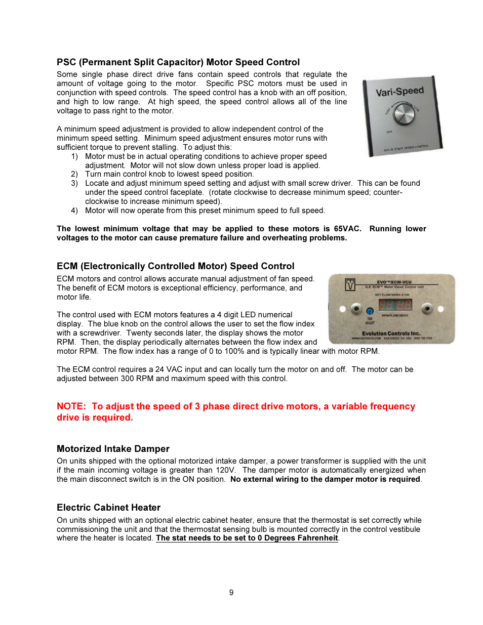 FloAire STAGED ELECTRIC HEAT MODULE User Manual | Page 9 / 24