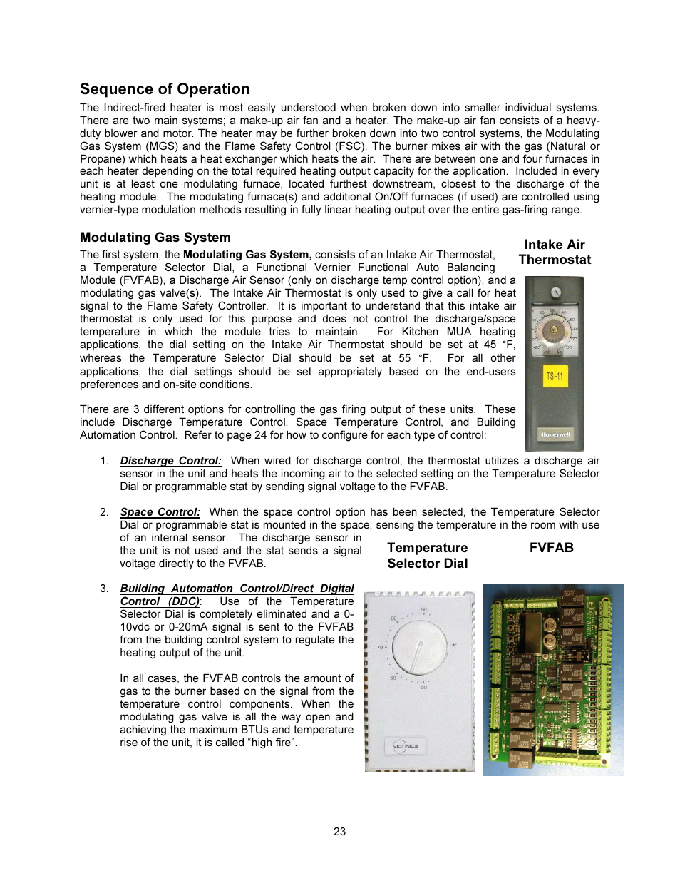 Sequence of operation | FloAire INDIRECT FIRED BENT TUBE MODULE User Manual | Page 23 / 44