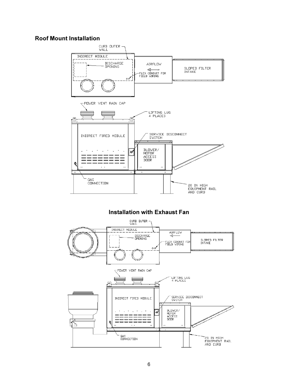 FloAire INDIRECT FIRED BENT TUBE MODULE User Manual | Page 6 / 44