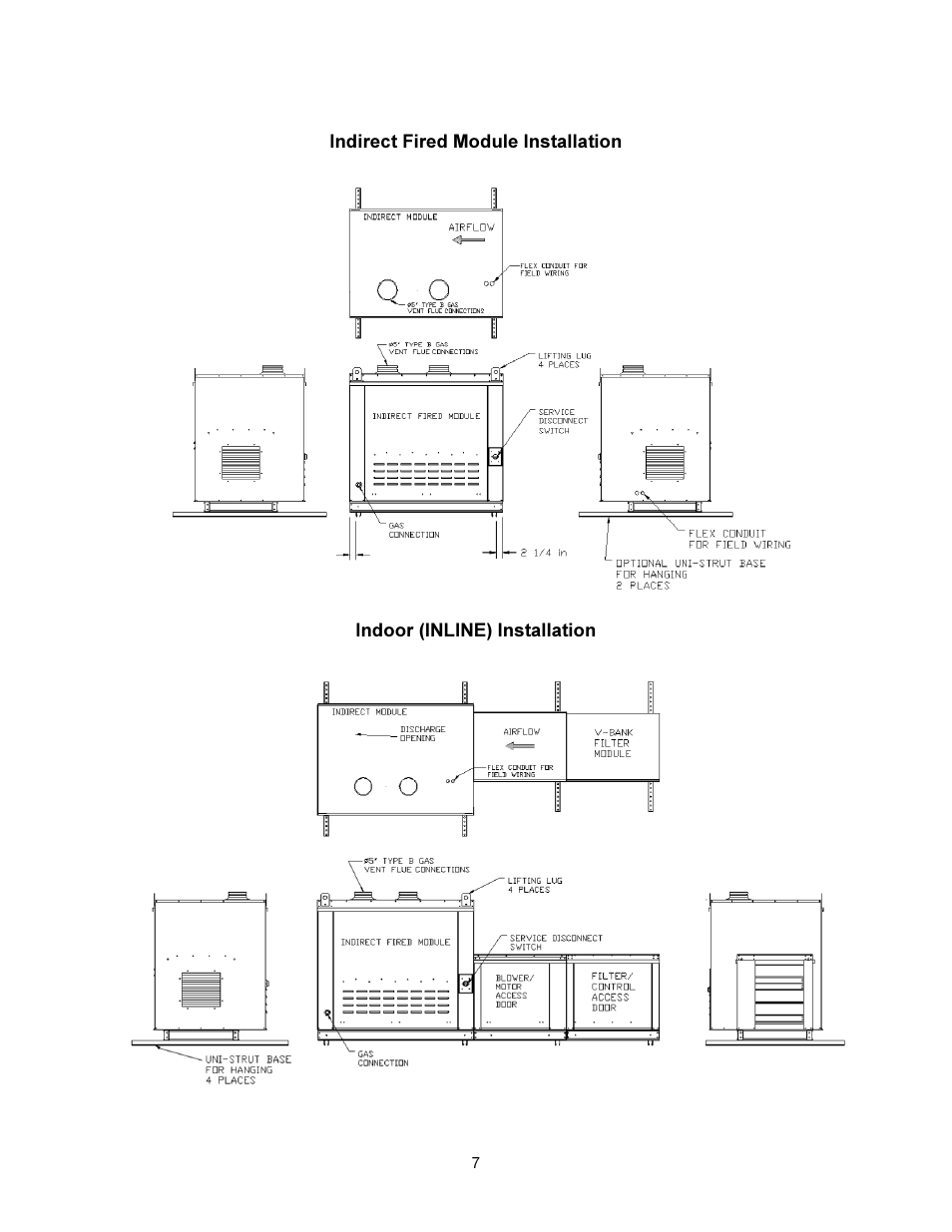 FloAire INDIRECT FIRED BENT TUBE MODULE User Manual | Page 7 / 44