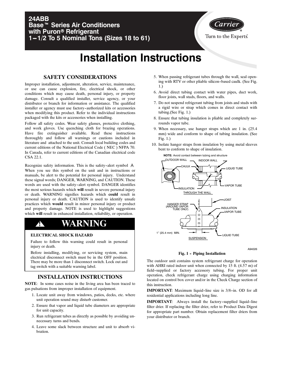 FloAire Baset Series User Manual | 6 pages