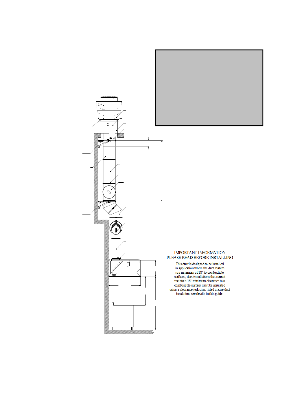 Fig. 11 - grease duct installation guide, Grease duct installation | FloAire Non-Welded Grease Duct Systems User Manual | Page 15 / 20