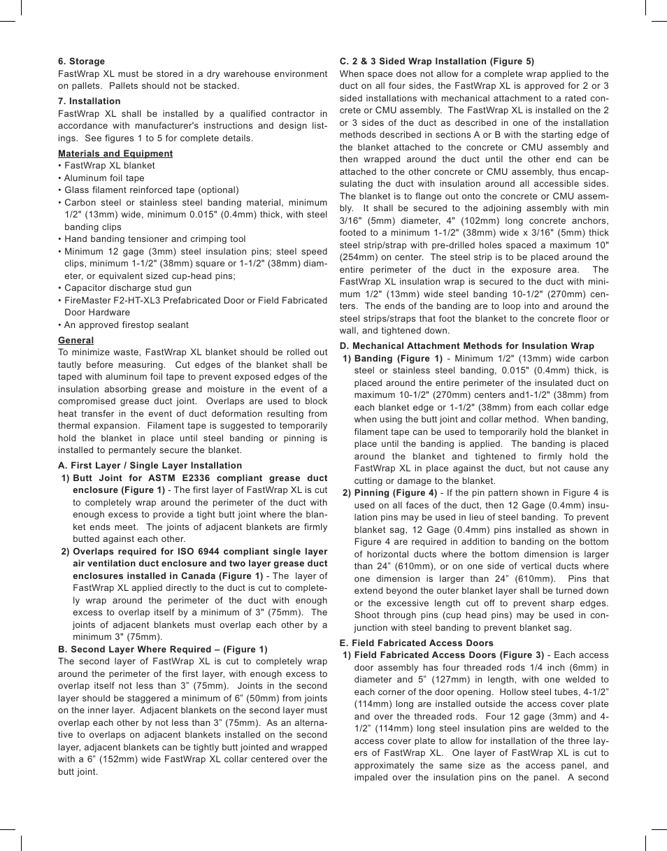 FloAire FastWrap XL Commercial Kitchen Grease Duct Enclosure System User Manual | Page 2 / 8