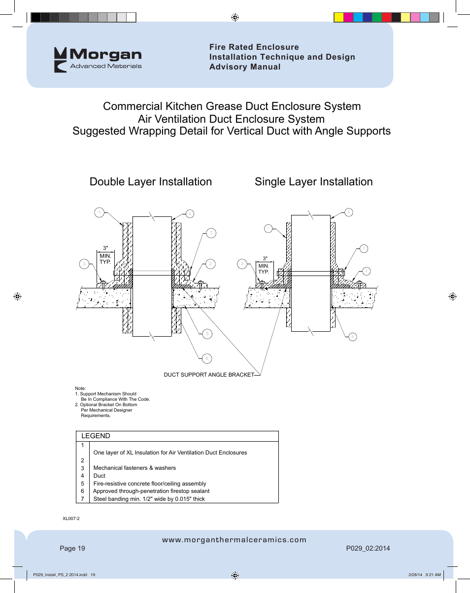 Air ventilation duct enclosure system, Commercial kitchen grease duct enclosure system | FloAire Pyroscat Enclosure User Manual | Page 20 / 60