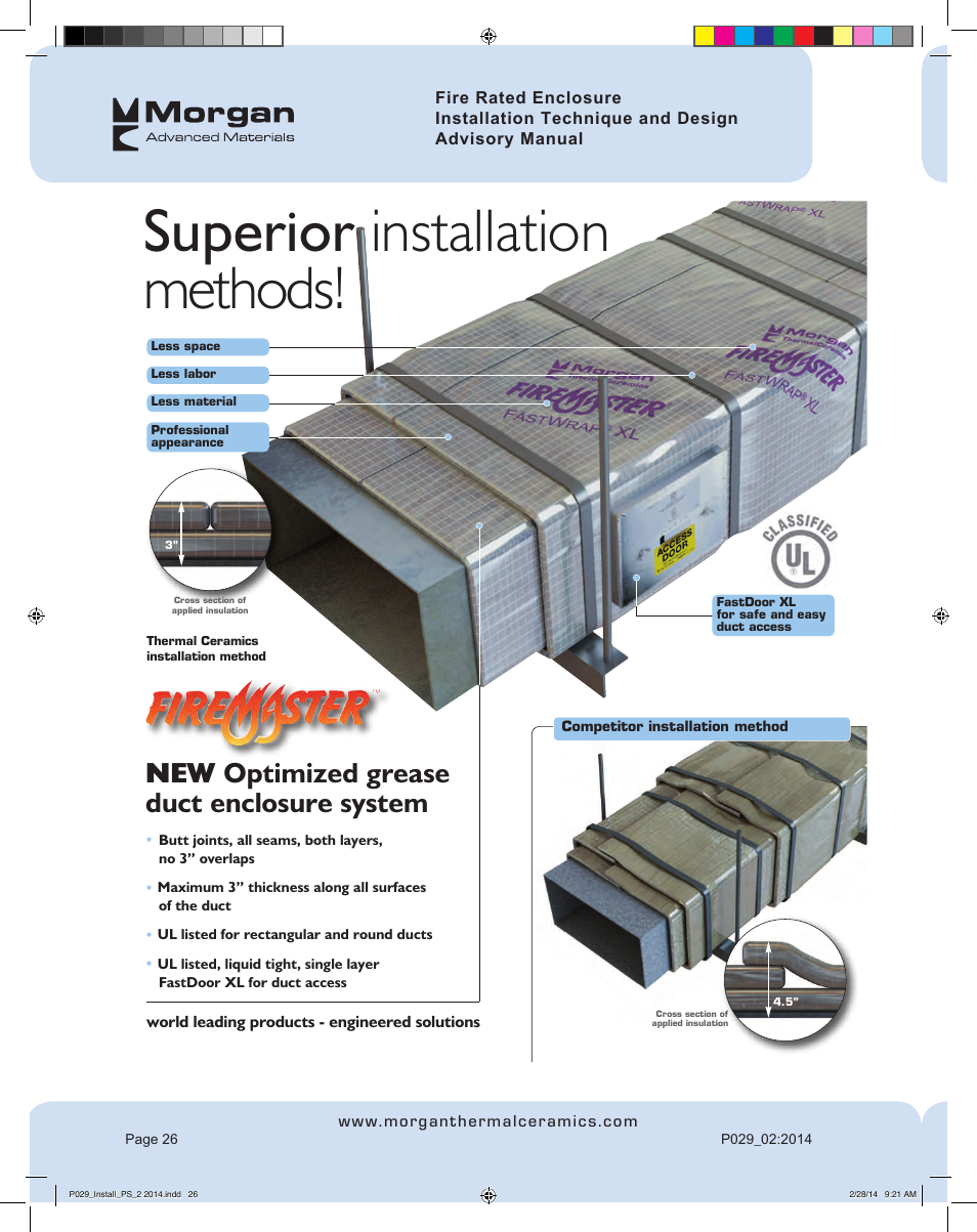 Superior installation methods, New optimized grease duct enclosure system | FloAire Pyroscat Enclosure User Manual | Page 27 / 60