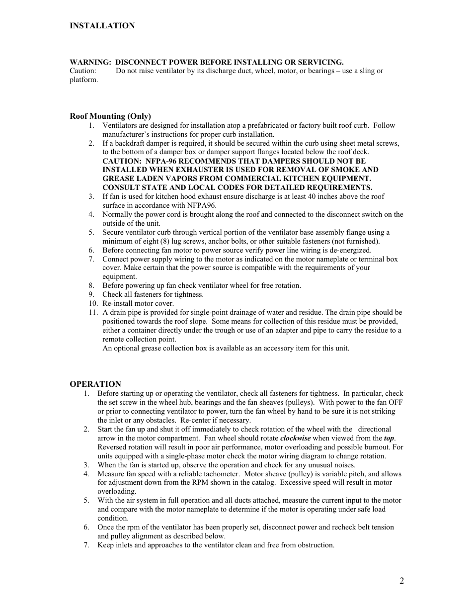 FloAire High Velocity Restaurant Duty Utility Set User Manual | Page 2 / 5