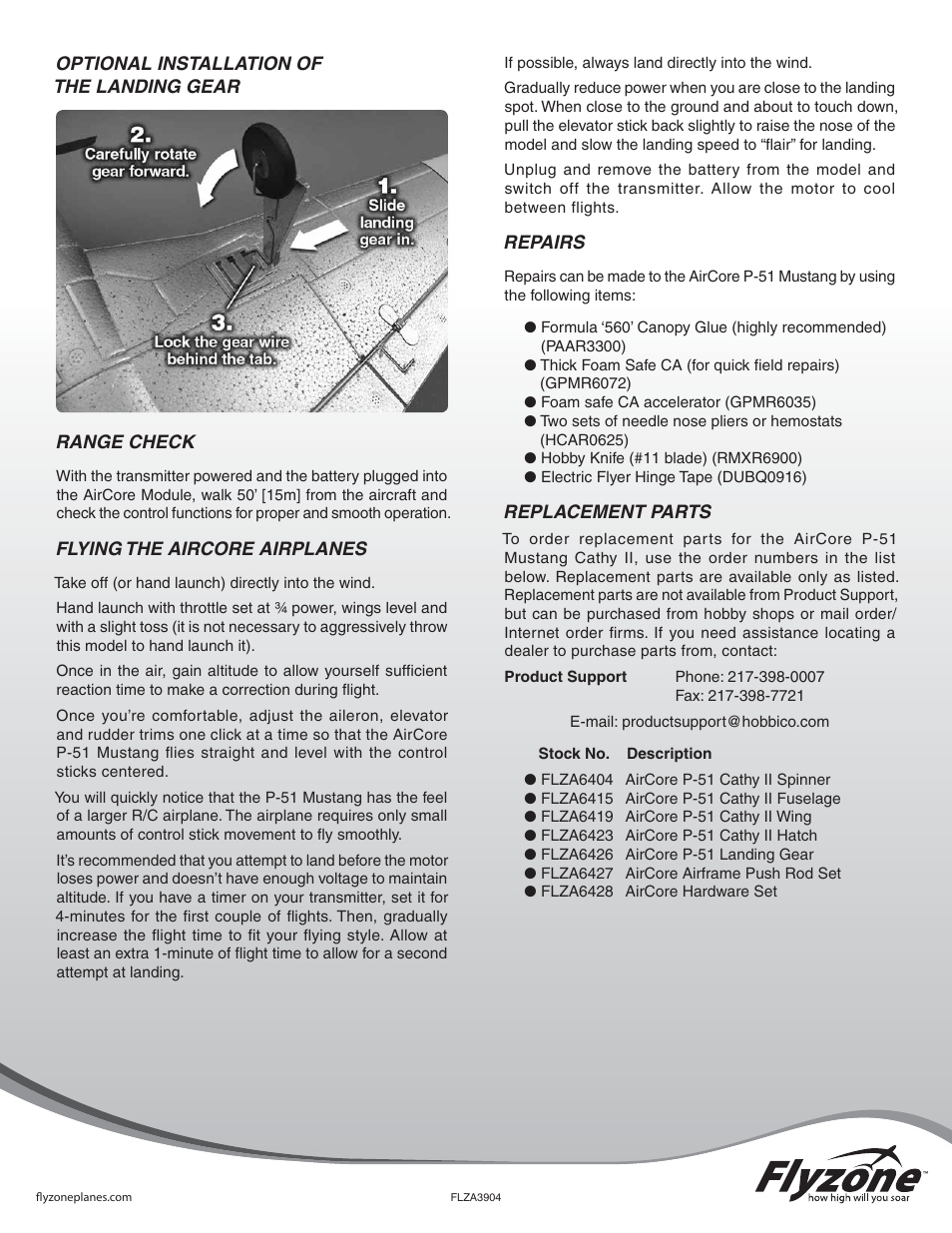 Flyzone FLZA3904 User Manual | Page 2 / 2