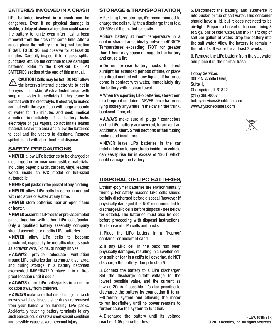 Flyzone FLZA6401 User Manual | Page 2 / 2