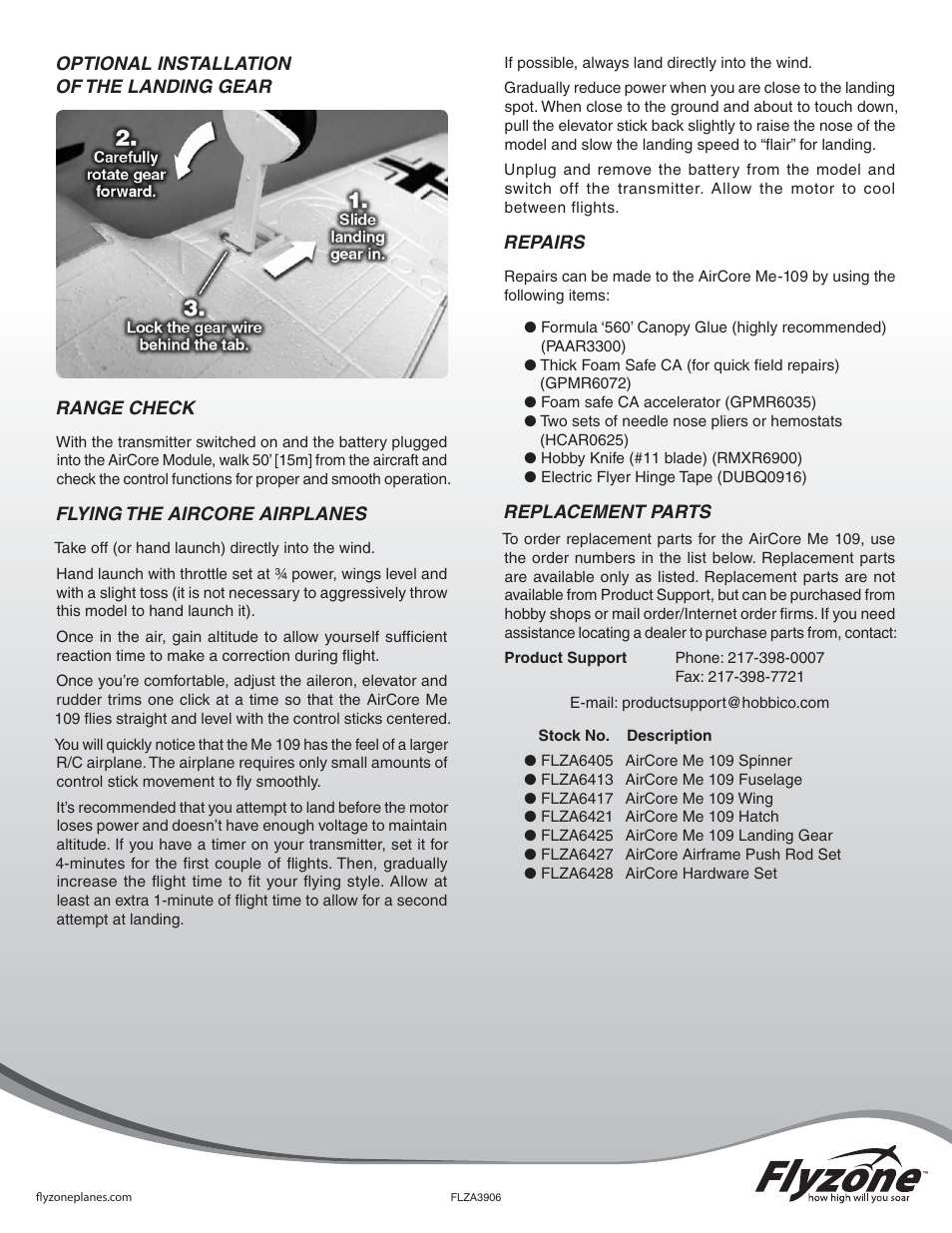 Flyzone FLZA3906 User Manual | Page 2 / 2