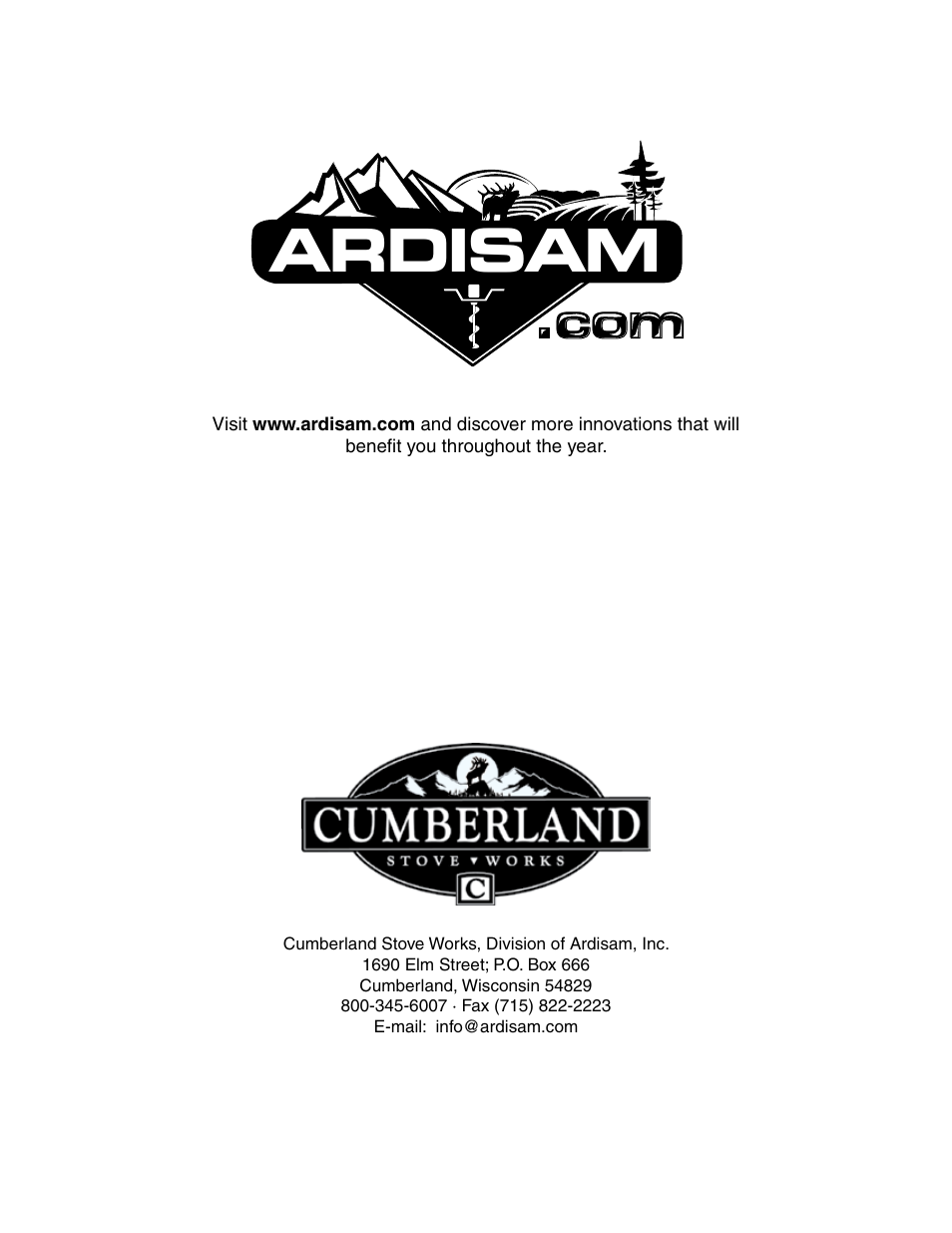 Ardisam | Cumberland Stove Works OMMF3500 User Manual | Page 38 / 38