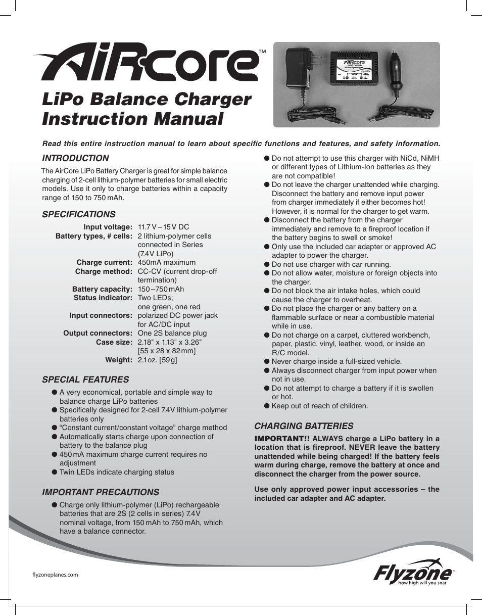 Flyzone FLZA6411 User Manual | 2 pages
