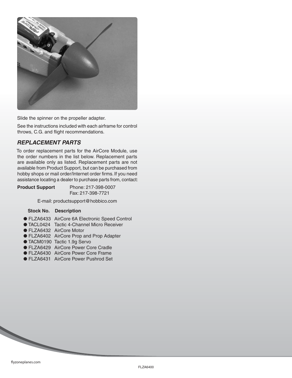 Flyzone FLZA6400 User Manual | Page 4 / 4