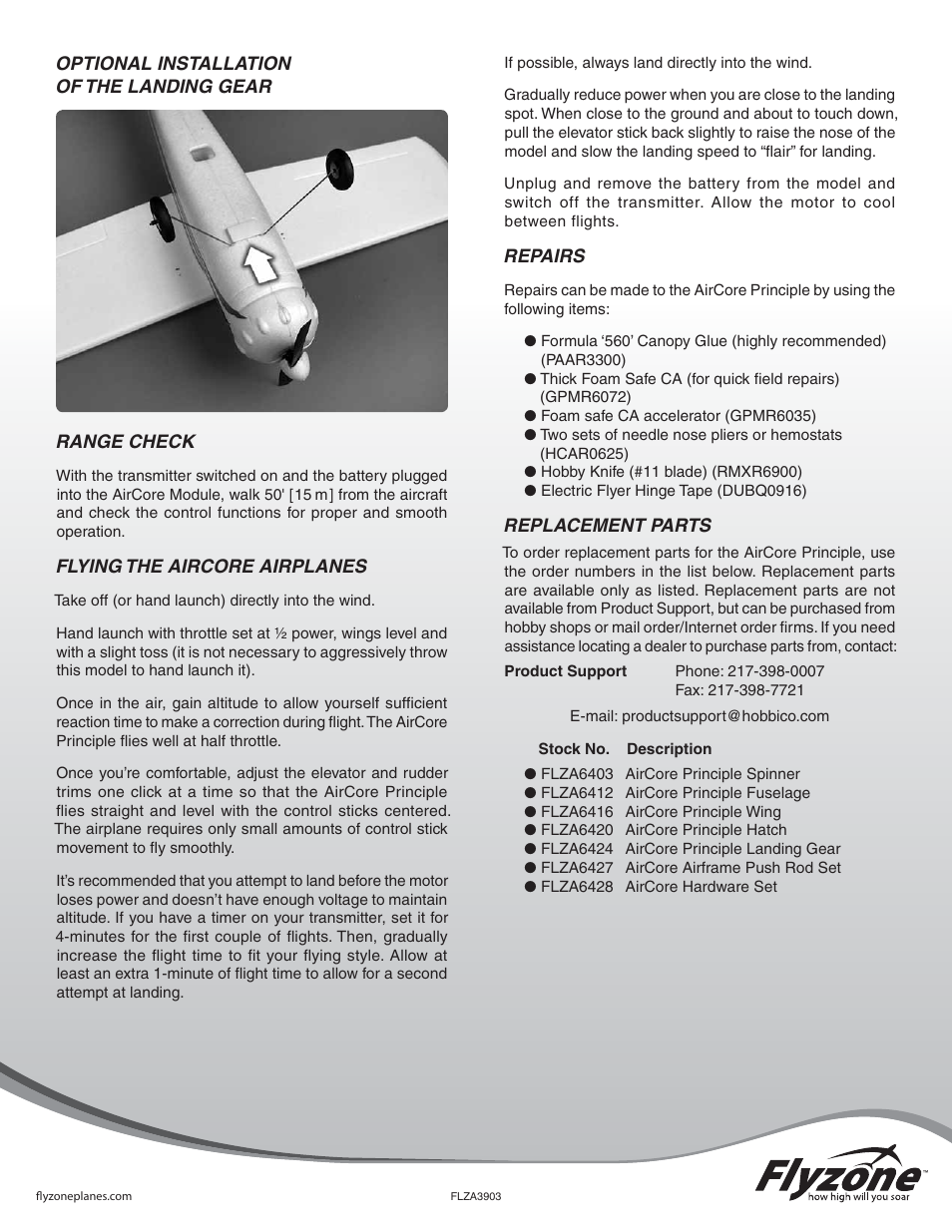 Flyzone FLZA3903 User Manual | Page 2 / 2