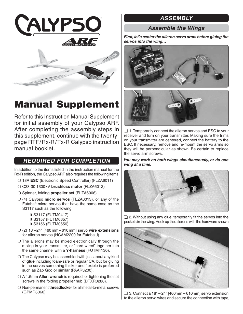 Flyzone FLZA3006 User Manual | 4 pages