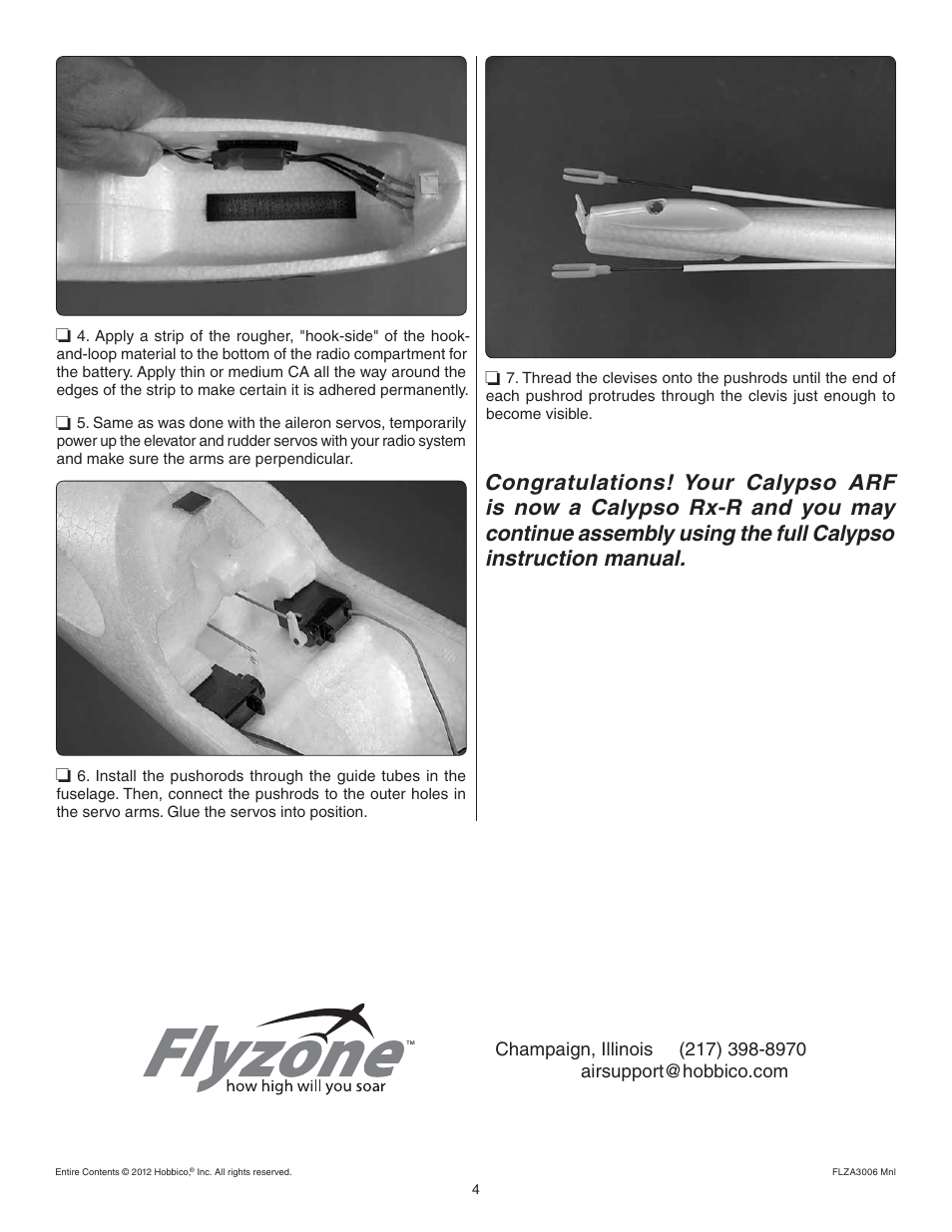 Flyzone FLZA3006 User Manual | Page 4 / 4